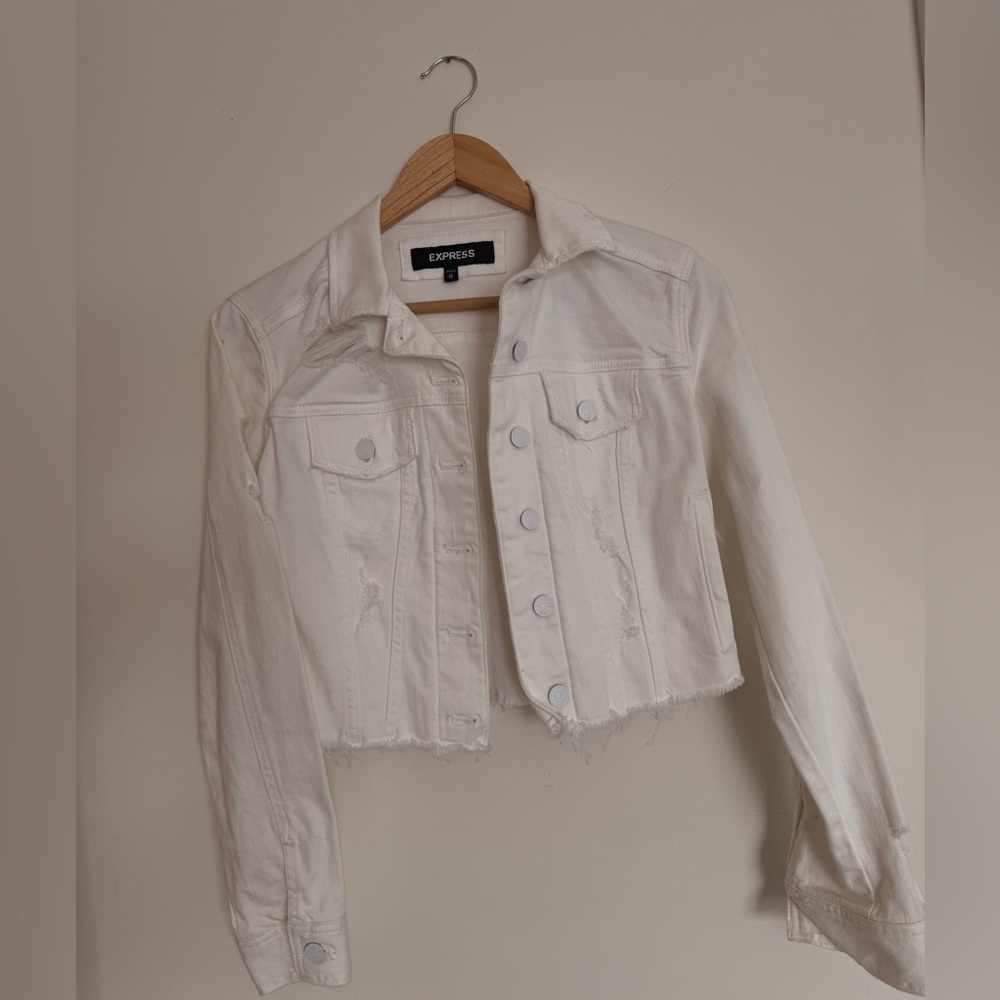 Express Cream Denim Jacket